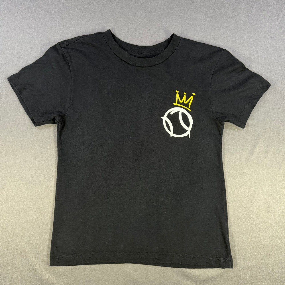 Baseballism Swing Kings Youth Medium Black Graphic Tee Short Sleeve Casual